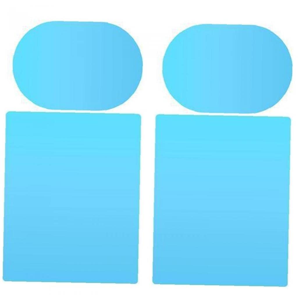 Pinicecore Blue 4Pcs Rearview Mirror Protective Films Rainproof Anti Fog Car Side Mirror Window Films Anti Auto Stickers