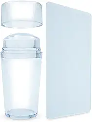 Carimbo de Silicone Decoração Francesinha para Unhas Com Placa Raspador