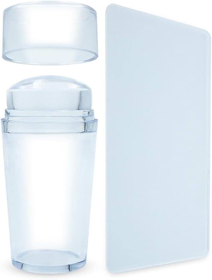 Carimbo de Silicone Decoração Francesinha para Unhas Com Placa Raspador