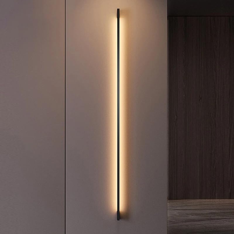 Artica Black Metal 24 Inch Wall Light - Warm White LED, Modern Sleek Design for Home, Office, and Restaurants