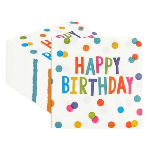 HFBOBP Happy Birthday 50PCS Paper Napkins Cover