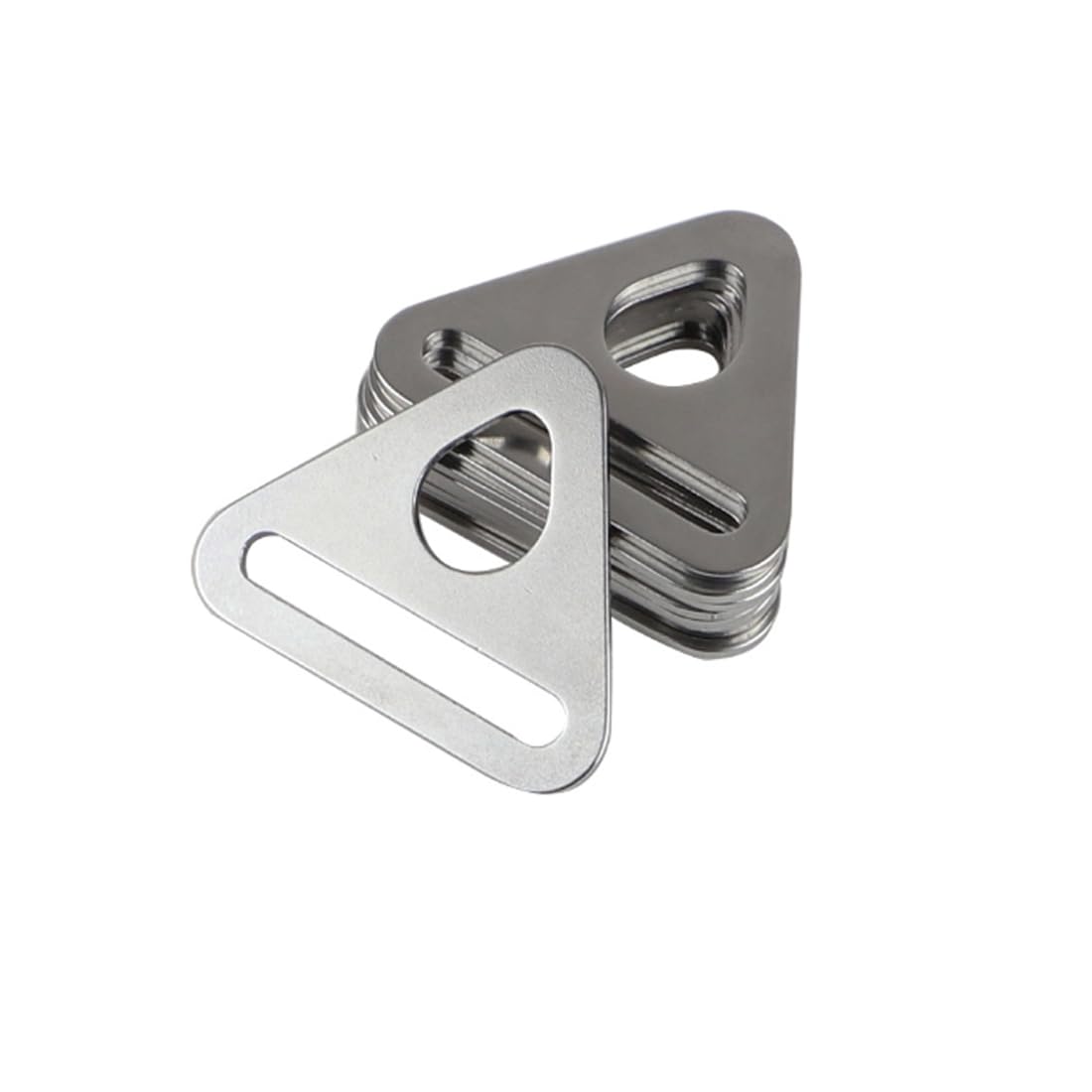 10pcs Tent Triangle Rope Buckle Hooks for Canopy Tent Shade Net Pull Button (Stainless Steel)