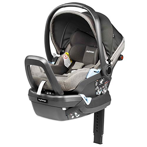 Image of Peg Perego Primo Viaggio Lounge - Reclining Rear Facing Infant Car Seat - Includes Base with Load Leg & Anti-Rebound Bar - for Babies 4 to 30 lbs - Made in Italy - City Grey (Grey)