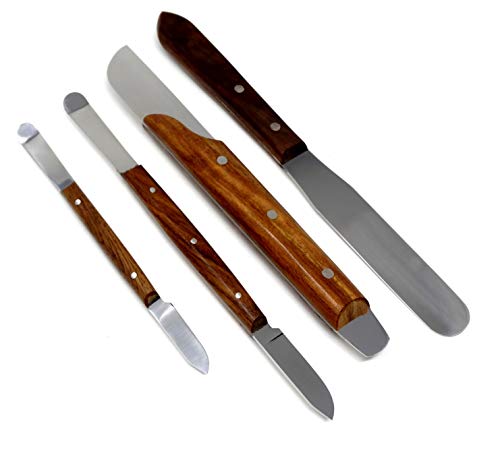 4 Pcs Fahenstock Knives Plaster Alignate Spatulas Dental Wax Mixing Instruments