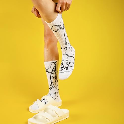 Image of Sockscarving Feel The Comfort Pure Premium Cotton 2 Pairs Crew Length Socks, Casual Athletic Wear For Men and Women - Stretchable Free Size Anti Odur Sweat Free Anti Slip