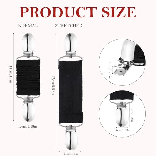 Image of JJUNW 4Pcs Dress Clips Back Cinch, Waist Cincher Clip Sweater Clips, Cinch Clip Fit Dress Cincher Clips Retro Cardigan Collar Clip Brooch Clip for Women pant clips for waist tightener