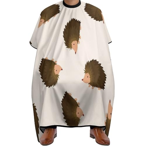 Cape de barbier séchage rapide et anti-cheveux avec motif hérisson