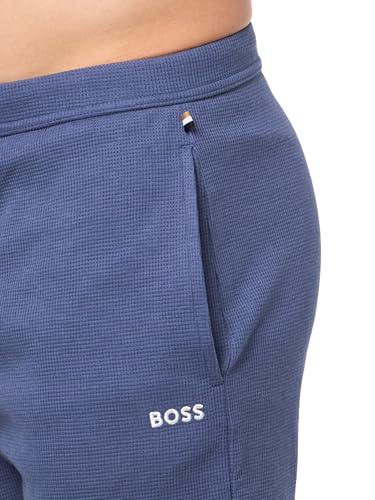 Image of BOSS Men's Waffle Contrast Logo Lounge Shorts
