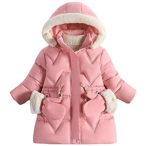 FEOYA Girls Winter Jacket with Detachable Hood Cover