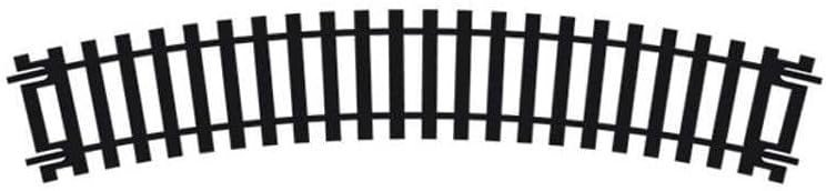 Hornby R606 OO Gauge 2nd Radius Curve Track - Extra Track Pieces for Model Railway Sets, Model Train Track Pieces - Scale 1:76, Black