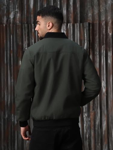 Image of High Star Men Polyester Printed Relaxed Fit Full Sleeves Jackets 18