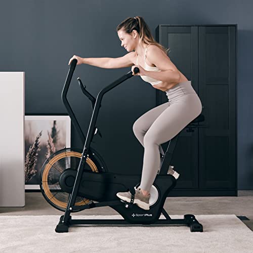 SportPlus Professionele airbike met luchtweerstand voor thuis, compatibel met app, hometrainer voor HIIT, slimme trainingscomputer, tot 135 kg belastbaar - Afbeelding 4