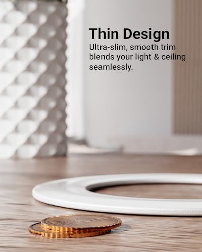 Image of Sunco 12 Pack Goof Rings for 4 Inch Recessed Lights White Can Light Goof Trim Ring, Outer Diameter 6.7-inch, Inner Diameter 4.25-inch, Durable Plastic Design, Matte Finish, Flush Mount