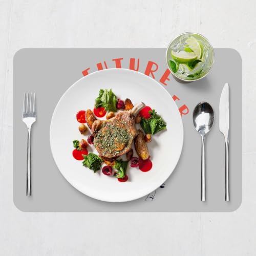 Napperons gris Future Horserider sets de table liège grand format 4pcs