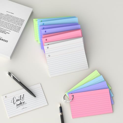 250 Count Colored Index Cards 3x5