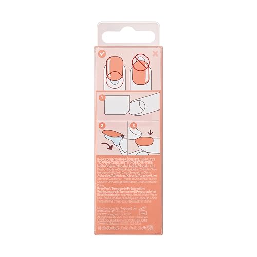 Image of KISS imPRESS No Glue Mani Press-On Nails, Color, 'Instinct', Light Pink, Short Size, Squoval Shape, Includes 30 Nails, Prep Pad, Instructions Sheet, 1 Manicure Stick, 1 Mini File (Pack of 2)