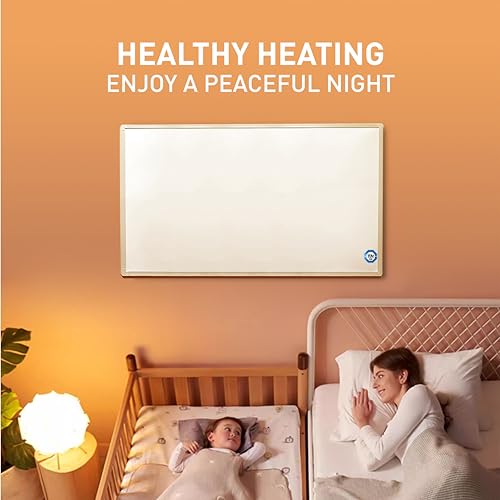 Hocosyme Infrarotheizung mit Thermostat 1200 Watt,weiße infrarotheizung Wandmontage,Wochentimer - Elektroheizung mit Überhitzungsschutz - TÜV. – Bild 8