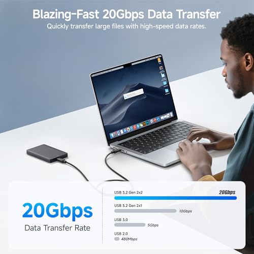 Image of Cable Matters 10Gbps USB-C Monitor Power Cable 3 ft / 0.9m - 4K 120Hz & 8K 30Hz, 100W Power Delivery, Display With 3.2 10Gbps Data Transfer, Black