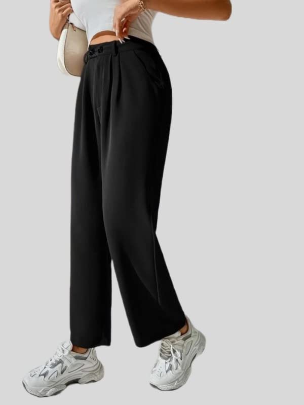Image of Elendra Women Cotton - Trousers Pant Wide Leg