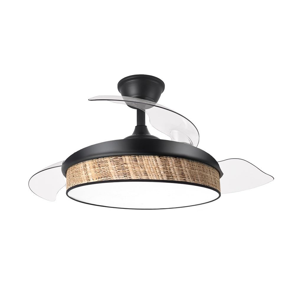 FABRILAMP AKUNADECOR Ventilador De Techo Dc Modelo Moda 72w Negro 108d 3aspas 7200lm