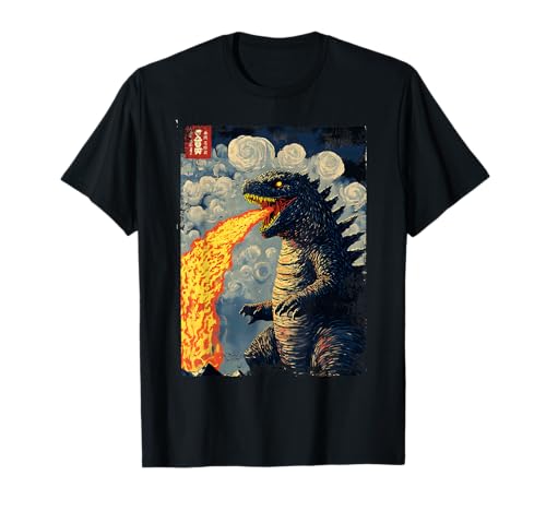 Funny Vintage Japanese Monster Kaiju Movie Spooky Graphic T-Shirt