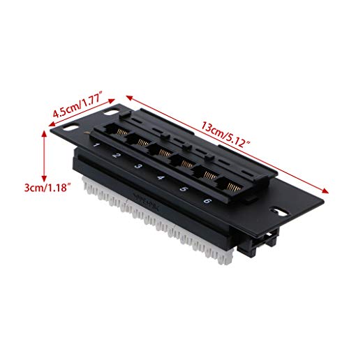 siwetg 6 poorten CAT5 CAT5E patchpaneel RJ45 netwerk wandmontage beugel voor rack montage - Image 7