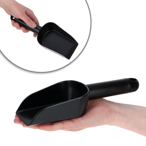 com-four® 2x Futterschaufel zum Portionieren von Tierfutter (23 cm) – Sackschaufel aus Kunststoff - Messschaufel für Haustiere – Abfüllschaufel für Futter und Saatgut