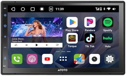 ATOTO S8 8-Core Double-DIN Android Car Stereo with 4G+32G, Dual Bluetooth Car Radio Wireless CarPlay/Android Auto, ChatGPT-AI, GPS Tracking, 7" QLED Touchscreen Car Audio Receivers