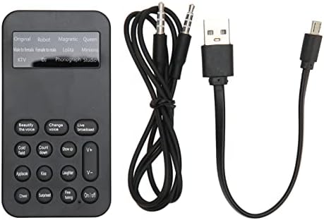 Handheld Ghostface Voice Changer Voice Changer Device, ABS Material Voice Changer with 8 Sound Effects for Phone Calling, Gaming - Black
