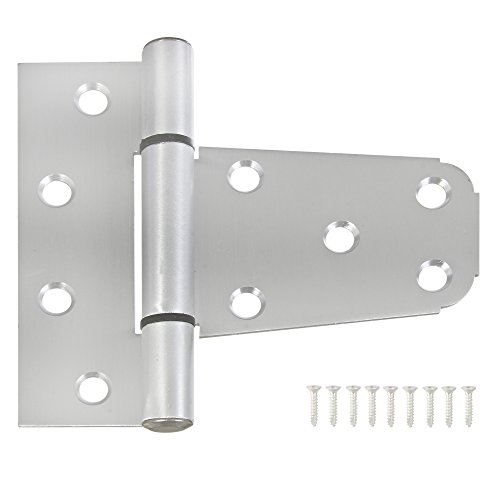 National #N342-873 3-1/2' Aluminum & Stainless Gate T-Hinge Satin Nickel #TOP8