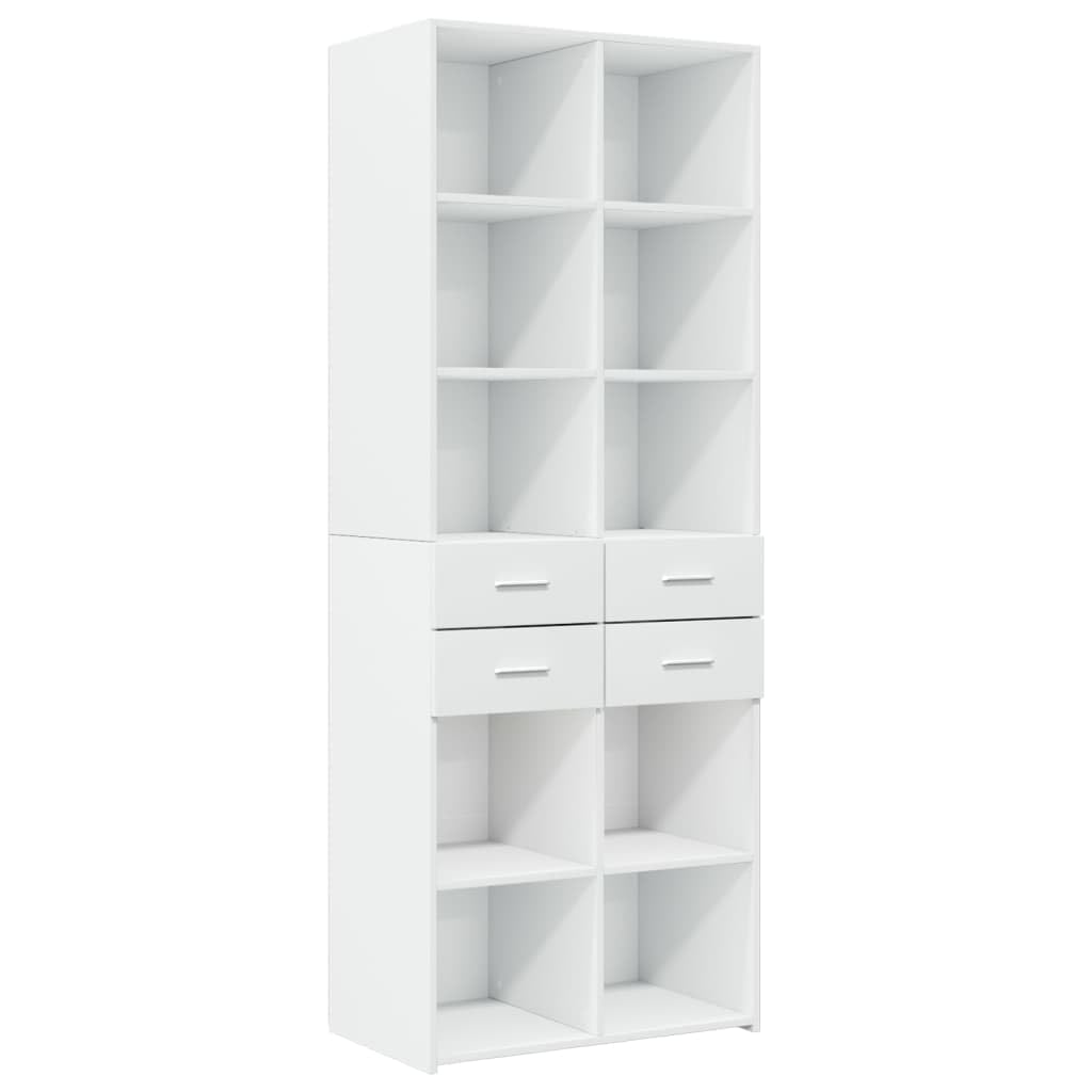 Wysoka szafka biała, 70 x 42,5 x 225 cm, materiał drewnopochodny, kredens, korytarz, szafka kuchenna, szafka bufetowa, do kawiarni, salonu, jadalni, kuchni