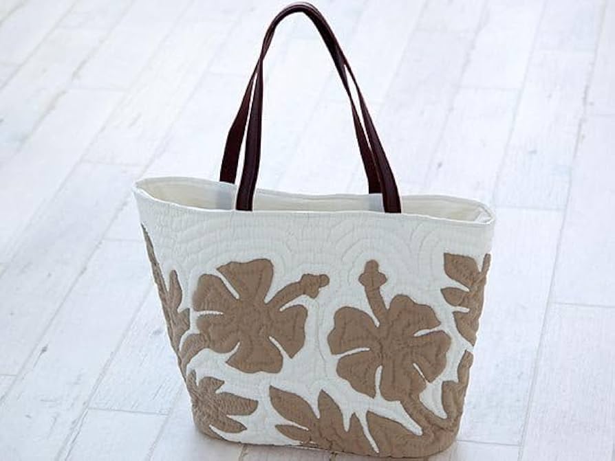 ハワイアンキルトバッグ Amazon | ハンドメイド ハワイアンキルト トートバッグ しつけ