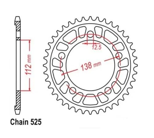 Kit pignons avant et arrière 17T 41T pour moto VT750C Shadow - 3