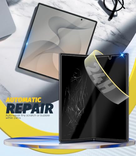 Image of Uyiton 4-in-1 Screen Protector for Samsung Galaxy Z Fold 7 | HD Clear Screen Guard Set with Front Screen, Back Panel, Inner Display & Hinge Protector | Anti-Scratch | Bubble-Free Easy Installation