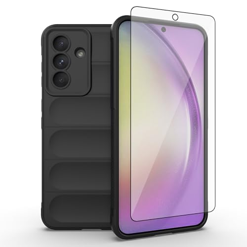 Coque Samsung Galaxy A36/A56 5G Asuwish en silicone mince et verre trempé protection antichoc