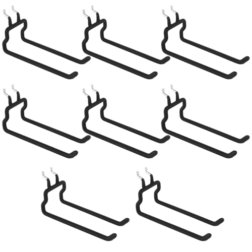 8-Pack Pegboard Hooks, Heavy Duty Metal Peg Board Shelving Hooks Fit 1/4