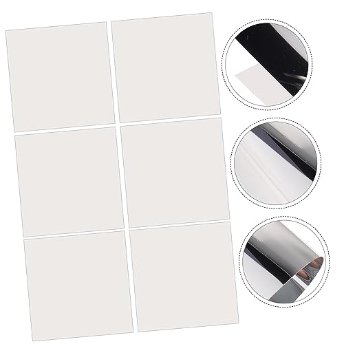 Ciieeo 6 Peças adesivo de decoração de parede de espelho decalque de parede espelho adesivo espelho