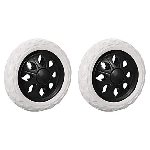 SagaSave Shopping Cart Wheels Trolley Caster Replacement 6 Inch Diameter Rubber Foaming Black(2 Pcs) Cover