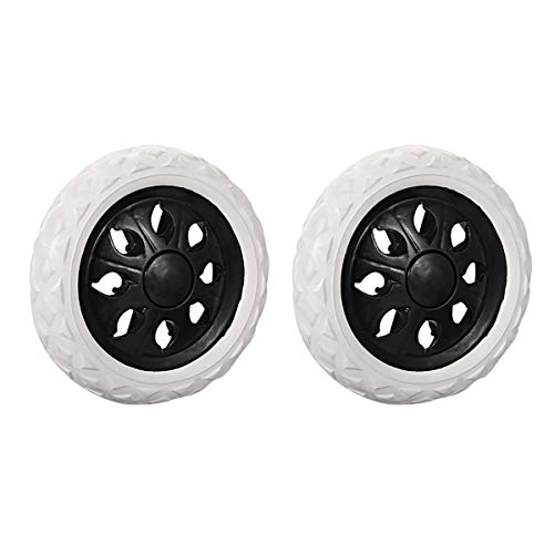 tooloflife 2 Pcs Black Cart Wheels Hot Wheel Design Plastic Core Foaming Wheels Shopping Cart Wheels Trolley Travelling Luggage Cartwheel Casters