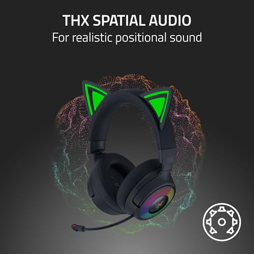 Razer Kraken Kitty V3 Pro Wireless RGB Gaming Headset, Black - image 6