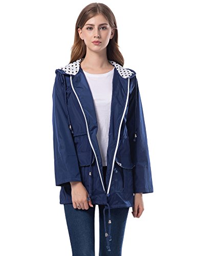 Chaquetas Ligeras del Verano de Las Mujeres Impermeables Abrigos a Prueba de Viento de Secado rápido al Aire Libre Cazadora con Cremallera Ocasional con Capucha