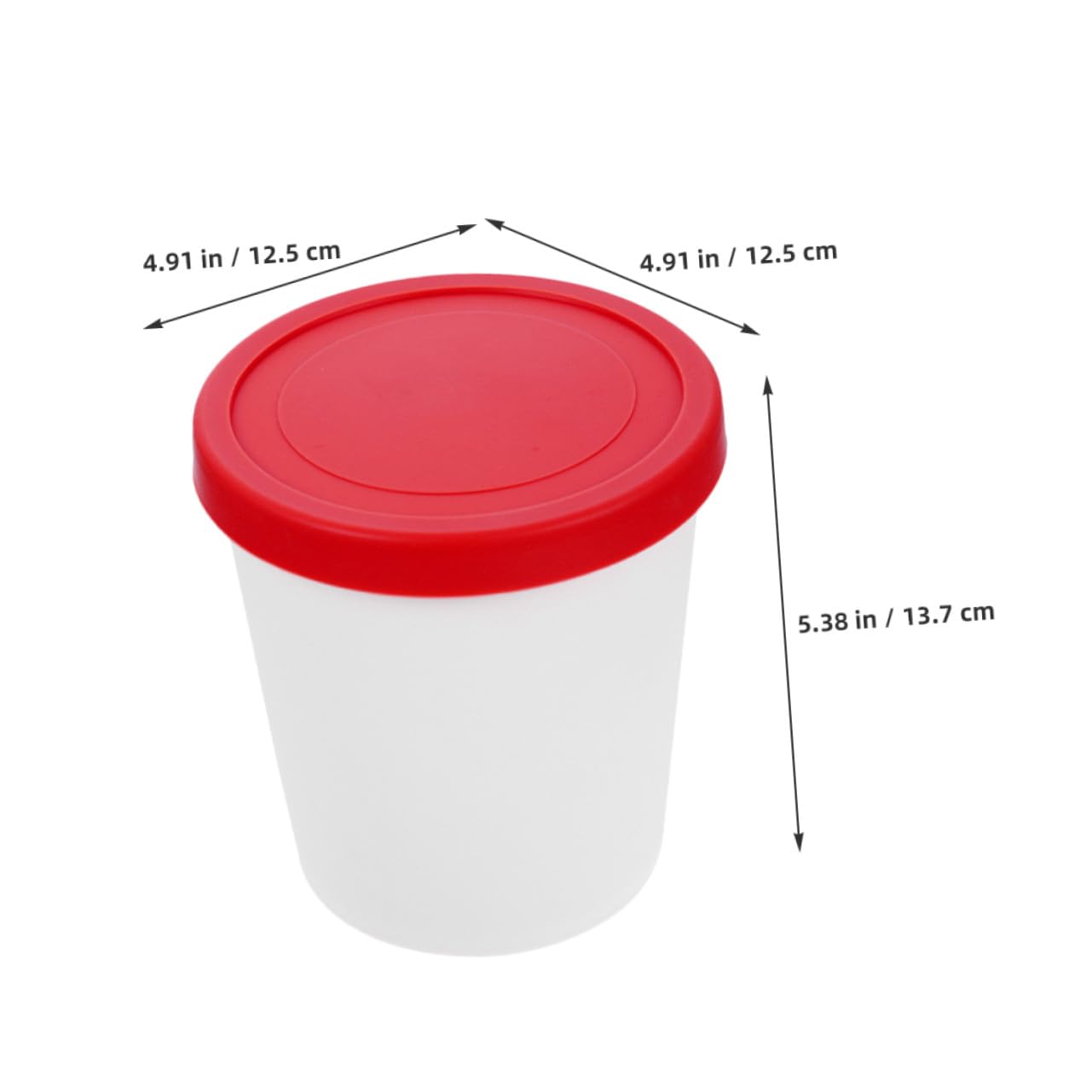 STOBAZA Contenitori Gelato Riutilizzabili 4 Pezzi Coperchi Silicone, 1000ml