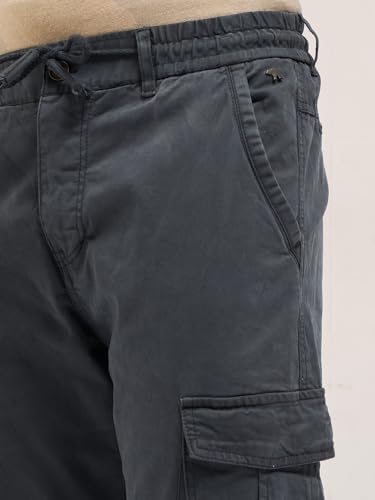 Image of Men's Navy Slim Fit Casual Cargo