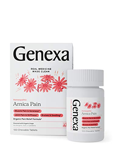 Genexa Arnica Pain - 100 Tablets | Certified Organic & Non-GMO, Physician Formulated, Homeopathic | Pain Relief Medicine