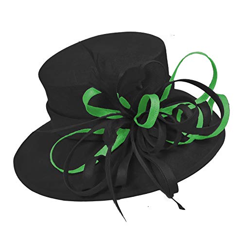 Chapeau bibi noir mariage : finis les maux de tête avec ce grand bord vert jade ultra léger