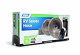 Camco 39691 Durable High Tensile Strength Sewer Steel Wire Core and Attached Bayonet Fittings Hose with 15 mils of HTS Vinyl, Brown, 15'