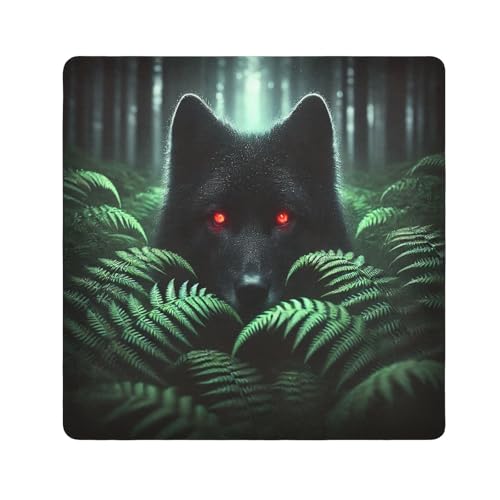 Joko Ivery Black Wolf Red Eyes Self-adhesive Cloth 17.7