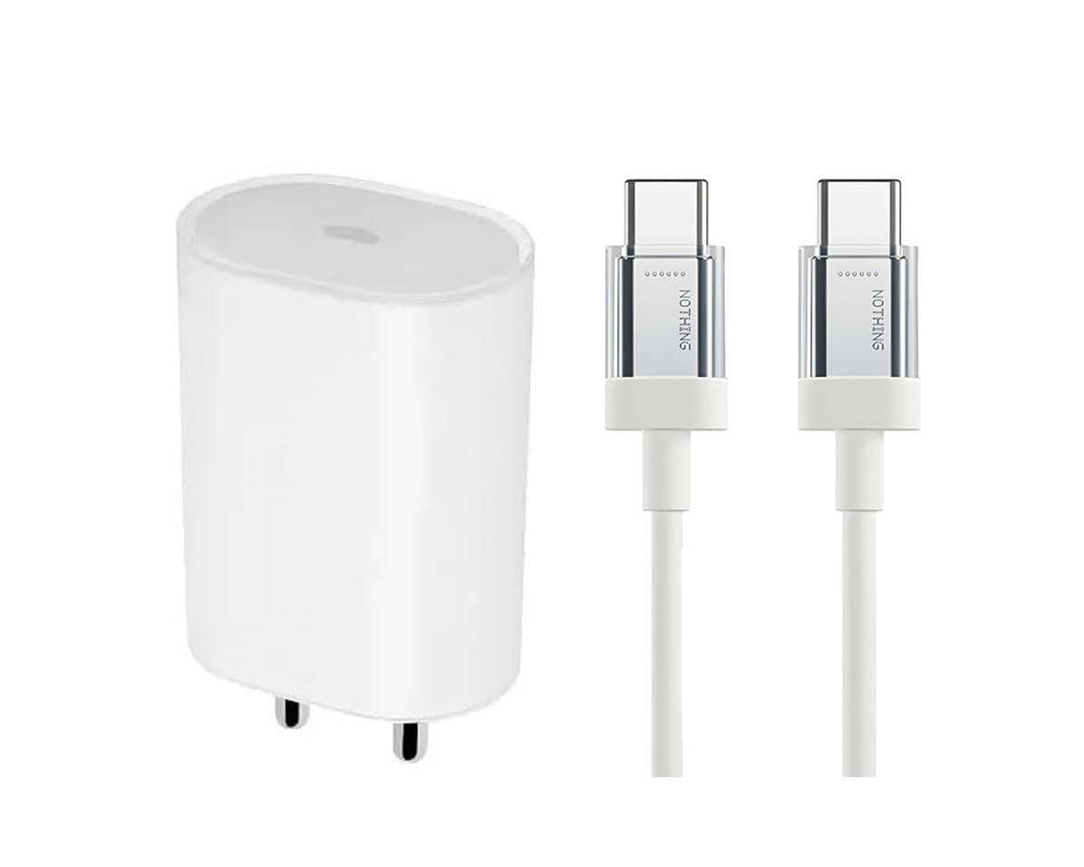 Nothing Phone 45W, USB-C Compatible Power Charger Compatible with CMF Nothing Phone 1/Phone 2A/Phone 2/Phone 1/Buds,CMF by Nothing 45 W Rapidly Charge with Cable,White (B0DHW355VJ) Amazon Price History, Amazon Price Tracker