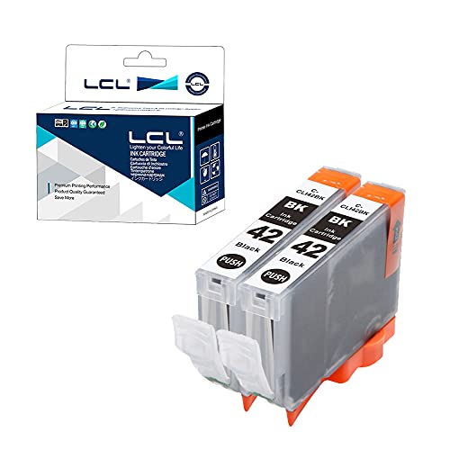 LCL Cartucho de Tinta Compatible CLI42 CLI-42 CLI-42BK (2 Negro) Reemplazo para Canon PIXMA Pro-100 Pro-100S