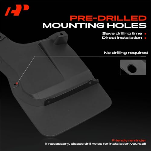 Image of A-Premium Mud Flaps Compatible with Lexus GX460 2014-2021, No Drilling Required Mud Guards with Hardware Accessories, Set of 2 Rear Side